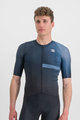 SPORTFUL Cycling short sleeve jersey - BOMBER - black/blue