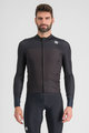 SPORTFUL Cycling winter long sleeve jersey - BODYFIT PRO - black/brown