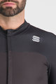 SPORTFUL Cycling winter long sleeve jersey - BODYFIT PRO - black/brown