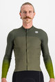 SPORTFUL Cycling winter long sleeve jersey - BODYFIT PRO - green