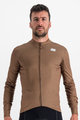 SPORTFUL Cycling winter long sleeve jersey - CHECKMATE THERMAL - brown