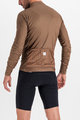 SPORTFUL Cycling winter long sleeve jersey - CHECKMATE THERMAL - brown