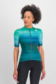 SPORTFUL Cycling short sleeve jersey - FLOW SUPERGIARA - turquoise