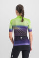 SPORTFUL Cycling short sleeve jersey - FLOW SUPERGIARA - light green/purple