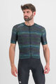 SPORTFUL Cycling short sleeve jersey - GLITCH BOMBER - black/multicolour