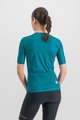 SPORTFUL Cycling short sleeve jersey - MATCHY - turquoise