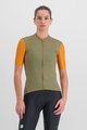 SPORTFUL Cycling short sleeve jersey - CHECKMATE - brown/yellow