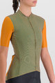 SPORTFUL Cycling short sleeve jersey - CHECKMATE - brown/yellow