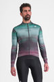 SPORTFUL Cycling winter long sleeve jersey - FLOW SUPERGIARA THERMAL - green/purple