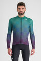 SPORTFUL Cycling winter long sleeve jersey - ROCKET THERMAL - green/purple