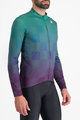 SPORTFUL Cycling winter long sleeve jersey - ROCKET THERMAL - green/purple