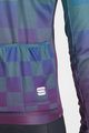 SPORTFUL Cycling winter long sleeve jersey - ROCKET THERMAL - green/purple