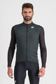 SPORTFUL Cycling winter long sleeve jersey - CHECKMATE THERMAL - black/green