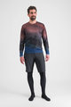 SPORTFUL Cycling long sleeve t-shirt - FLOW GIARA - bordeaux/blue