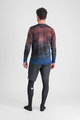 SPORTFUL Cycling long sleeve t-shirt - FLOW GIARA - bordeaux/blue