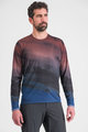 SPORTFUL Cycling long sleeve t-shirt - FLOW GIARA - bordeaux/blue