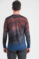 SPORTFUL Cycling long sleeve t-shirt - FLOW GIARA - bordeaux/blue