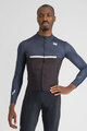 SPORTFUL Cycling winter long sleeve jersey - PISTA THERMAL - black/blue
