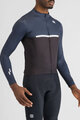 SPORTFUL Cycling winter long sleeve jersey - PISTA THERMAL - black/blue