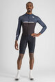 SPORTFUL Cycling winter long sleeve jersey - PISTA THERMAL - black/blue
