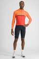 SPORTFUL Cycling winter long sleeve jersey - PISTA THERMAL - red/orange