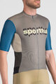SPORTFUL Cycling short sleeve jersey - SUPERGIARA LOGO - blue/grey