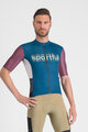 SPORTFUL Cycling short sleeve jersey - SUPERGIARA LOGO - blue/bordeaux