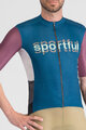 SPORTFUL Cycling short sleeve jersey - SUPERGIARA LOGO - blue/bordeaux