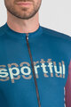 SPORTFUL Cycling short sleeve jersey - SUPERGIARA LOGO - blue/bordeaux