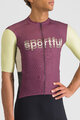 SPORTFUL Cycling short sleeve jersey - SUPERGIARA LOGO - bordeaux/yellow