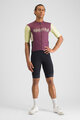 SPORTFUL Cycling short sleeve jersey - SUPERGIARA LOGO - bordeaux/yellow