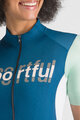 SPORTFUL Cycling short sleeve jersey - SUPERGIARA LOGO W - blue/green