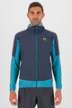 KARPOS Cycling windproof jacket - LAVAREDO - blue/light blue