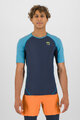 KARPOS Cycling short sleeve t-shirt - LAVAREDO - black/blue