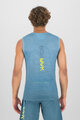 KARPOS Cycling sleeve less t-shirt - VERVE MESH - blue