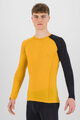 KARPOS Cycling long sleeve t-shirt - DINAMICO MERINO 130 - yellow/black