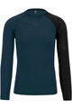 KARPOS Cycling long sleeve t-shirt - DINAMICO MERINO 130 - blue/black