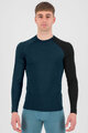 KARPOS Cycling long sleeve t-shirt - DINAMICO MERINO 130 - blue/black