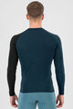 KARPOS Cycling long sleeve t-shirt - DINAMICO MERINO 130 - blue/black