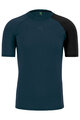 KARPOS Cycling short sleeve t-shirt - DINAMICO MERINO 130 - blue/black