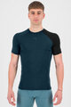 KARPOS Cycling short sleeve t-shirt - DINAMICO MERINO 130 - blue/black
