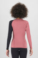 KARPOS Cycling long sleeve t-shirt - DINAMICO MERINO 130 W - pink/black