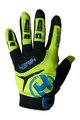 HAVEN Cycling long-finger gloves - DEMO LONG - green/blue