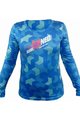 HAVEN Cycling summer long sleeve jersey - PEARL NEO LONG - blue/pink