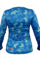 HAVEN Cycling summer long sleeve jersey - PEARL NEO LONG - blue/pink