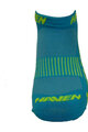 HAVEN Cycling ankle socks - SNAKE SILVER NEO 2PAK - blue/yellow