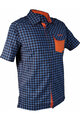 HAVEN shirt - AGNESS SLIMFIT - orange/blue