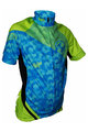 HAVEN Cycling short sleeve jersey - SINGLETRAIL KID - blue/green