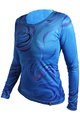 HAVEN Cycling summer long sleeve jersey - ENERGY CRAZY LONG - blue