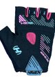 HAVEN Cycling fingerless gloves - DEMO NEO SHORT - black/pink